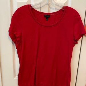 Talbot’s size L Red Tee w/Stitch detail